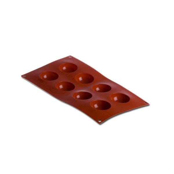 Molde Silicon Media Esfera Rojo 8 Cavida