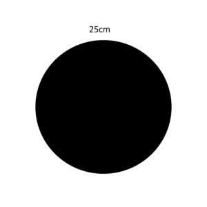 Base Redonda Negra   25 cm